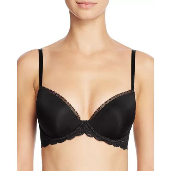 Calvin Klein Seductive Comfort Demi Lift Convertible Bra, Black, Size 34DDD 0481 - Picture 1 of 3